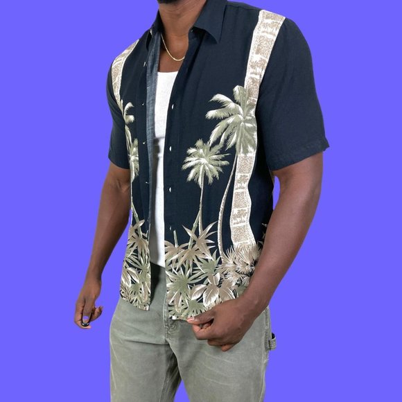 Forest Button-Up Collar Dress Hawaiian Shirt